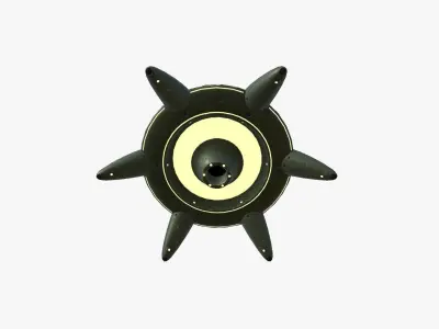Alien Spaceship UFO G05 Dark Green - Sci Fi Spacecraft Design Low-poly 3D model