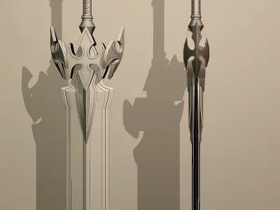 Fantasy style sword 59 3D model