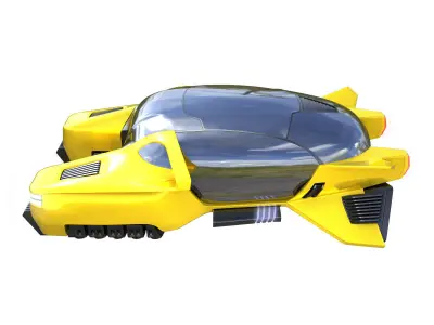 Hover taxi vray 3d model 3D model