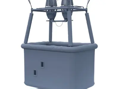 Hot air balloon 3D model purchase