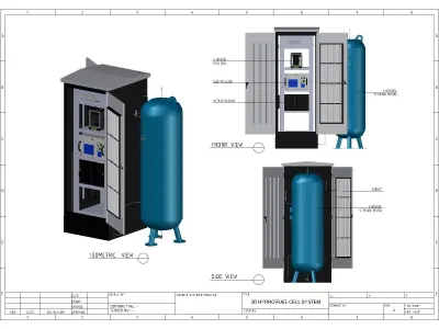 HYDRO FUELL CELL SYSTEM Low-poly 3D model