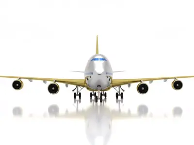 Boeing 747 Airplane 3D Model High-Quality Aircraft Game Ready 3D print model