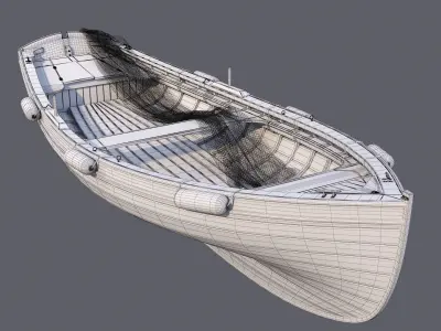 Old fishing boat 2 3D model
