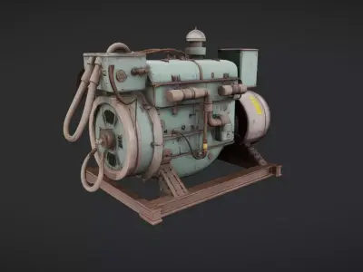 Industrial diesel generator 3D model purchase