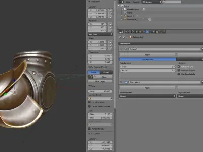 Outboard metal fan Low-poly 3D model