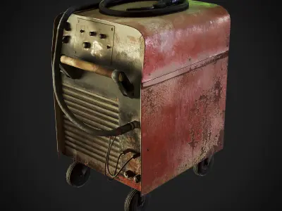 Old Rusted Welder  Low-poly 3D model