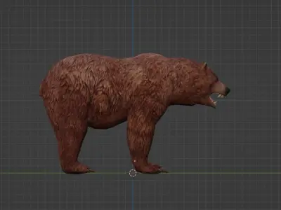 GRIZZLY BEAR REALISTIC BEAR 3D MODEL 3D model