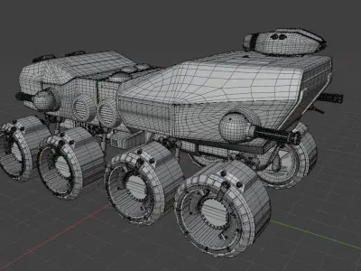 Futuristic  assault vehicle 3D model