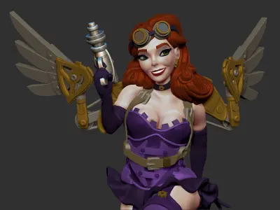 Steampunk Fairy Pinup 3D print model