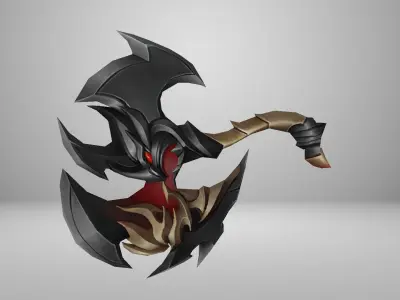 Futuristic Axe Low-poly 3D model shop