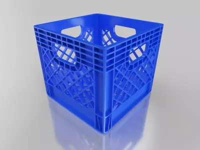  Milk Crate Low-poly 3D model