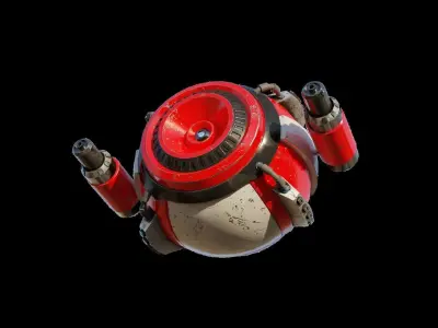 Sci-fi drone Low-poly 3D model by YarosLit
