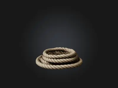 Realistic Rope Model Low-poly 3D model