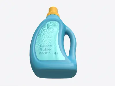 Plastic Bottle with Handle Mockup 01 3D model