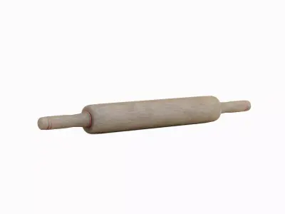 Wooden Rolling Pin Set Low-poly 3D model