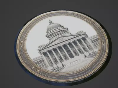 Building House Pendant Medallion 3D print model 17