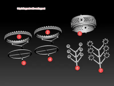 Gear spinner ring  3D print model