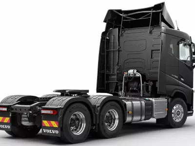 VOLVO FH 6X4 Sleeper Cab with Trailer 3D model