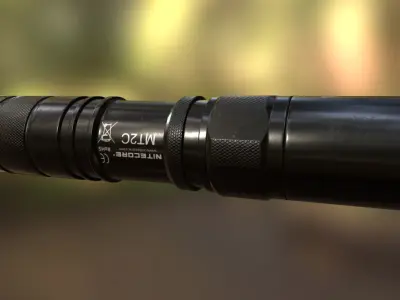 Tactical Flashlight Nitecore MT2C Low-poly 3D model