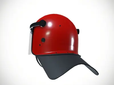 Fire Safety Helmet Low-poly 3D model purchase