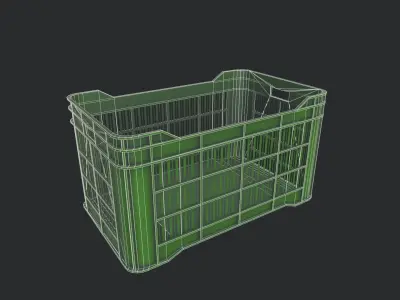 Plastic Basket 02 Low-poly 3D model