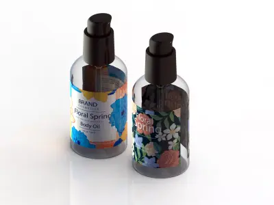 Spray Bottles Low-poly 3D model