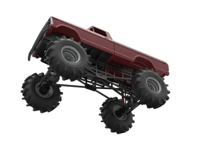 Redneck Rave Mud truck Scale 1 to 25 3D print model