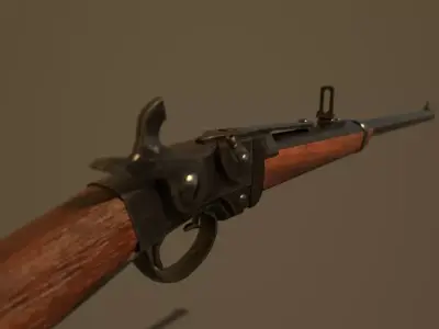 Smith Carbine Game Ready Low-poly 3D model
