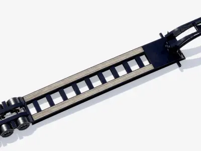 Lowboy Brandt Trailer Low-poly 3D model