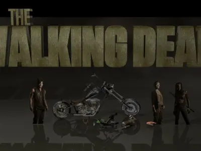 Walking Dead Daryl Dixon Set 3D model