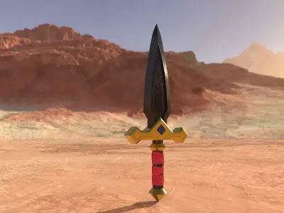 Royal Knight Blade Low-poly 3D model