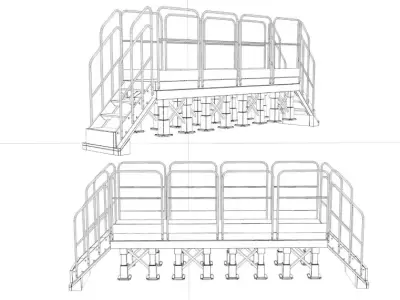 Industrial Stairs Collection 3D model purchase