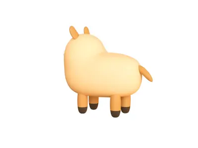 Low-Poly Llama Animated - Fun World Animal  Low-poly 3D model
