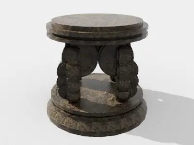 pedestal statue base original art design 3D model