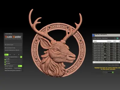 Deer Head Pendant M22 3D print model