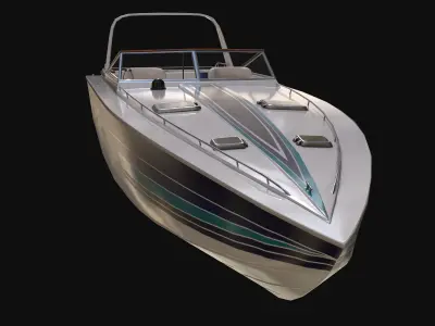 Miami Vice PowerBoat - 1985 Chris Craft Stinger 390X Low-poly 3D model