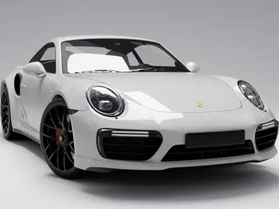 Porsche 911 Turbo Coupe S Fully Rigged for blender 3D model