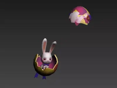 Rabbit egg Low-poly 3D model