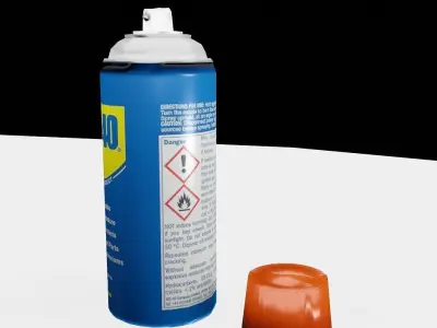 Aerosol Spray WD40 Free low-poly 3D model