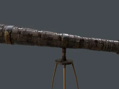 Stylized Telescope V1 - 04 Low-poly 3D model