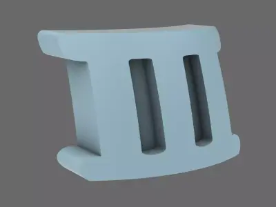 Space Knights V10R Standard Roman Numeral 03 Shoulder Symbols 3D print model