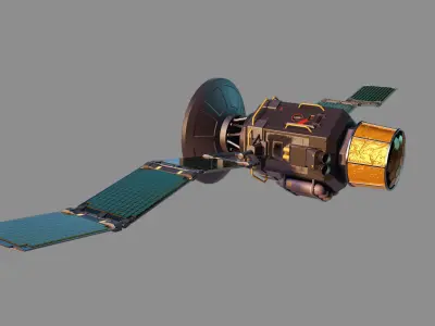 satellite spacecraft Low-poly 3D model