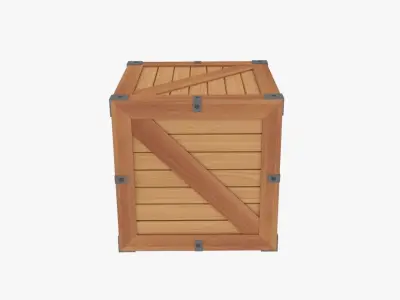 Wooden Crate  Low-poly 3D model purchase