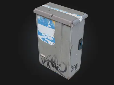 Utility Box Graffiti  Urban Art with an Edge 3D model
