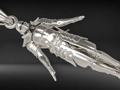 Knight in Shining Armour Pendant 3D print model purchase