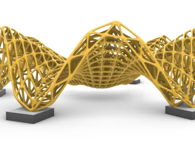 Landscape Sci-Fi Space Truss Structure 01 3D model