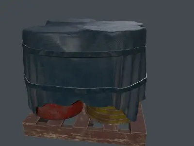 Military Material Low-poly 3D model 4