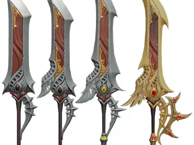 Ancient Sword Death Bringer Free low-poly 3D model