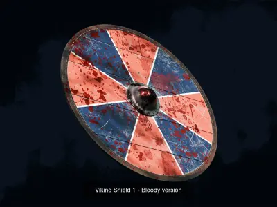 Viking Shield 1 - New and bloody 3D Model Pack