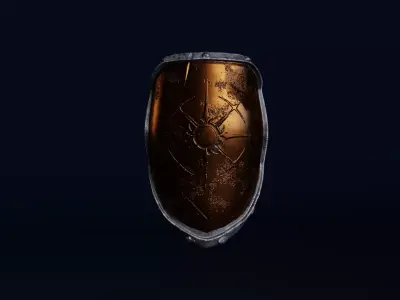 fantasy shiled Low-poly 3D model
